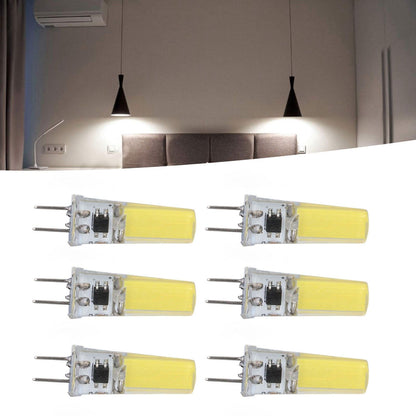 6Pcs G8 LED Bulb 5W Dimmable 2508 COB Energy Saving Easy Installation 360 Degrees 50000 Hours Stable 5W Bulbs 100‑120V Cold White