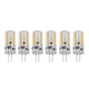 6Pcs GY6.35 LED Bulbs 5W AC 12V Warm White 2700 to 3000K White 6000 to 6500K 500LM 72LED Light Bulbs for Home Office Warm White