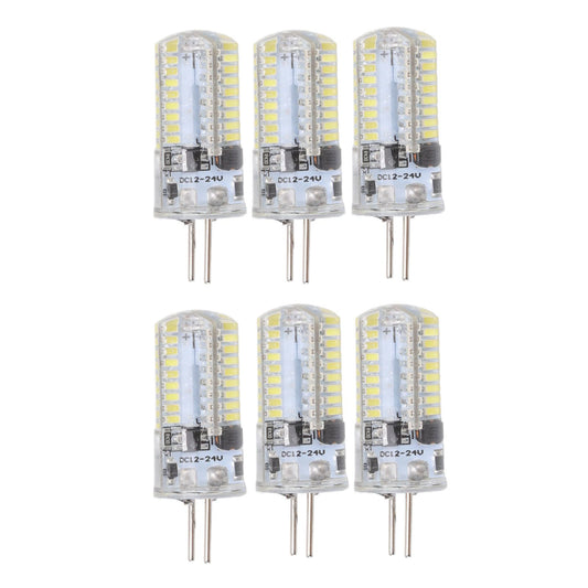 6Pcs GY6.35 LED Bulbs 5W AC 12V Warm White 2700 to 3000K White 6000 to 6500K 500LM 72LED Light Bulbs for Home Office Pure White