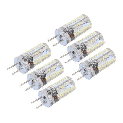 6Pcs GY6.35 LED Bulbs 5W AC 12V Warm White 2700 to 3000K White 6000 to 6500K 500LM 72LED Light Bulbs for Home Office Pure White