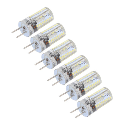 6Pcs GY6.35 LED Bulbs 5W AC 12V Warm White 2700 to 3000K White 6000 to 6500K 500LM 72LED Light Bulbs for Home Office Pure White