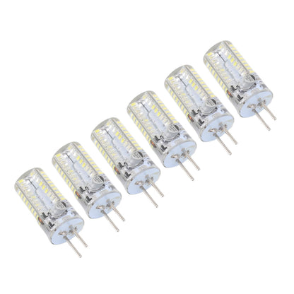 6Pcs GY6.35 LED Bulbs 5W AC 12V Warm White 2700 to 3000K White 6000 to 6500K 500LM 72LED Light Bulbs for Home Office Pure White