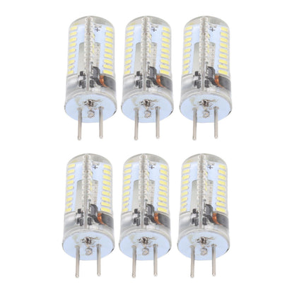 6Pcs GY6.35 LED Bulbs 5W AC 12V Warm White 2700 to 3000K White 6000 to 6500K 500LM 72LED Light Bulbs for Home Office Pure White