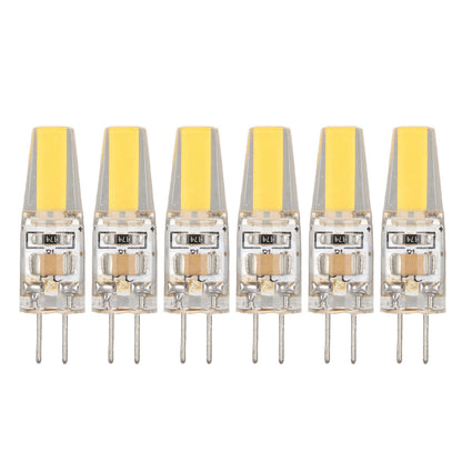 6 Pcs 6W 500LM G4 Bulb LED COB Silica Gel Energy Saving Lamp Bulb for Ceiling Lamp Wall Lamp Table Lamp 220V Warm White