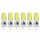 6 Pieces G4 LED Bulbs 9W Dimmable COB Lamp 500LM for Home Ceiling Landscape Chandelier Lamps 6500K White Light