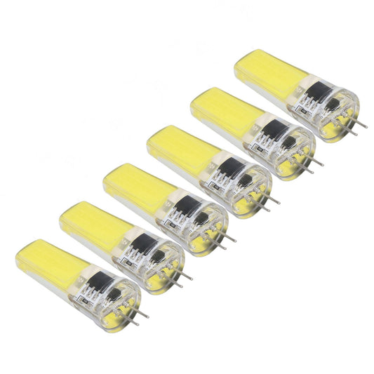 6 Pieces G4 LED Bulbs 9W Dimmable COB Lamp 500LM for Home Ceiling Landscape Chandelier Lamps 6500K White Light