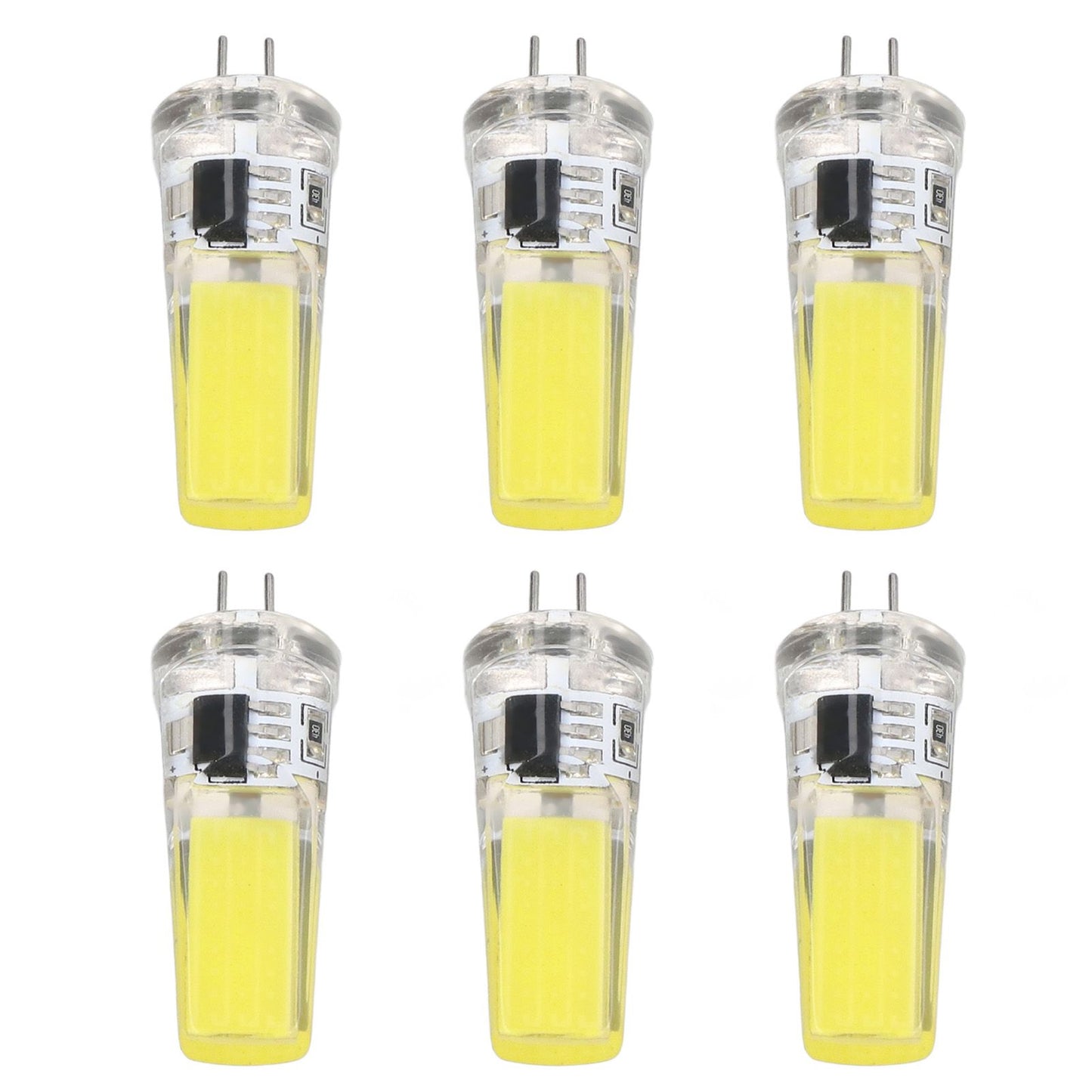 6 Pieces G4 LED Bulbs 9W Dimmable COB Lamp 500LM for Home Ceiling Landscape Chandelier Lamps 6500K White Light