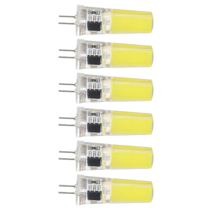 6 Pieces G4 LED Bulbs 9W Dimmable COB Lamp 500LM for Home Ceiling Landscape Chandelier Lamps 6500K White Light