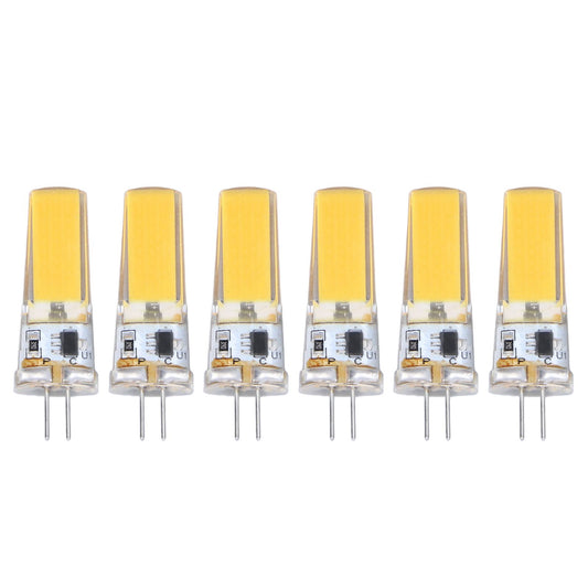 6 Pieces G4 LED Bulbs 9W Dimmable COB Lamp 500LM for Home Ceiling Landscape Chandelier Lamps 3000K Warm Light