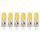 6 Pieces G4 LED Bulbs 9W Dimmable COB Lamp 500LM for Home Ceiling Landscape Chandelier Lamps 3000K Warm Light