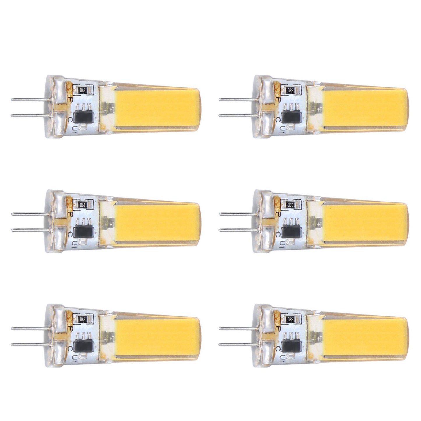 6 Pieces G4 LED Bulbs 9W Dimmable COB Lamp 500LM for Home Ceiling Landscape Chandelier Lamps 3000K Warm Light