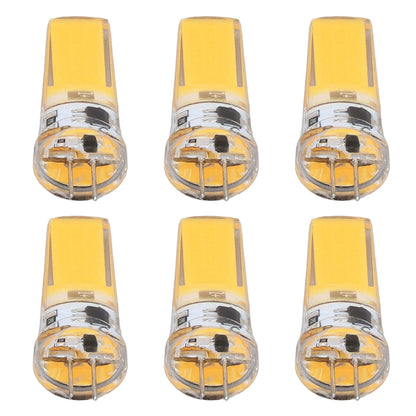 6 Pieces G4 LED Bulbs 9W Dimmable COB Lamp 500LM for Home Ceiling Landscape Chandelier Lamps 3000K Warm Light
