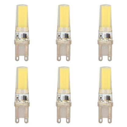 6pcs G9 LED Light Bulb COB Dimmable Professional G9 LED Bulb Replacement for Wall Lamps Table Lamps 220V White Light