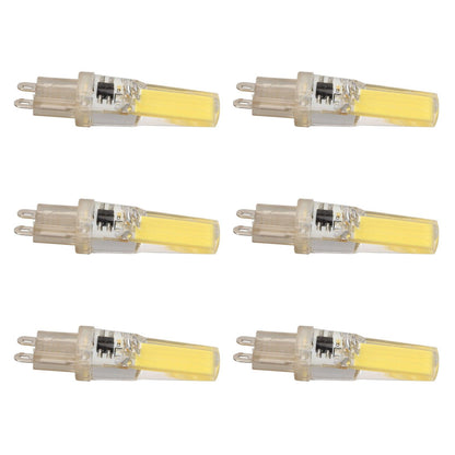 6pcs G9 LED Light Bulb COB Dimmable Professional G9 LED Bulb Replacement for Wall Lamps Table Lamps 220V White Light