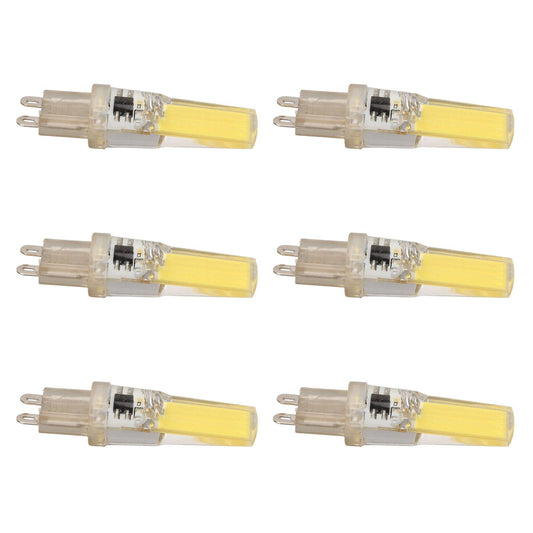 6pcs G9 LED Light Bulb COB Dimmable Professional G9 LED Bulb Replacement for Wall Lamps Table Lamps 220V White Light