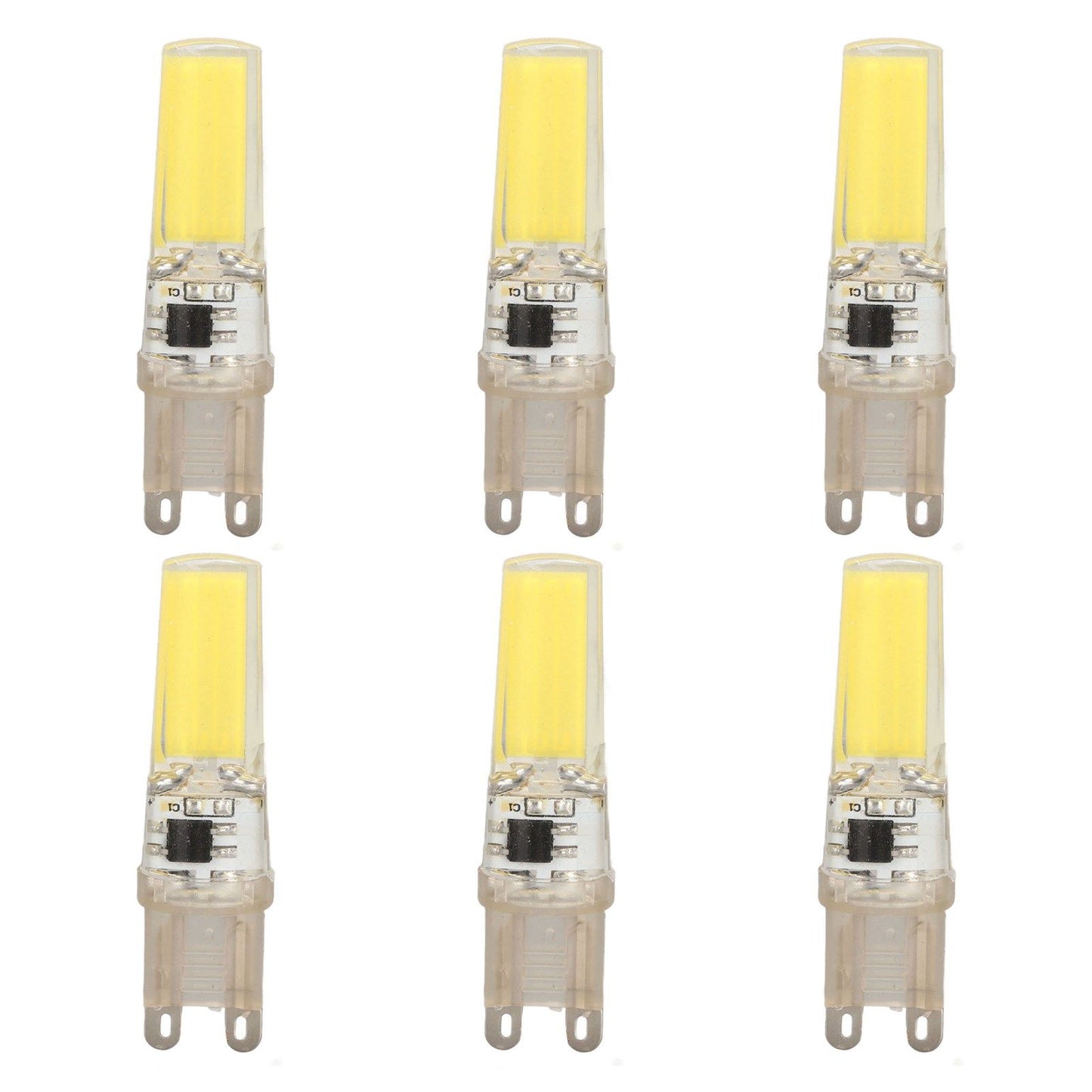 6pcs G9 LED Light Bulb COB Dimmable Professional G9 LED Bulb Replacement for Wall Lamps Table Lamps 220V White Light