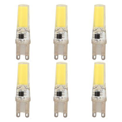 6pcs G9 LED Light Bulb COB Dimmable Professional G9 LED Bulb Replacement for Wall Lamps Table Lamps 220V White Light