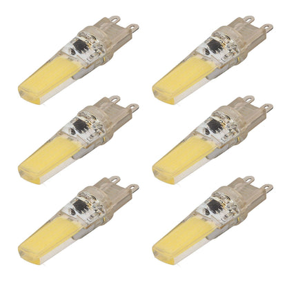 6pcs G9 LED Light Bulb COB Dimmable Professional G9 LED Bulb Replacement for Wall Lamps Table Lamps 220V White Light
