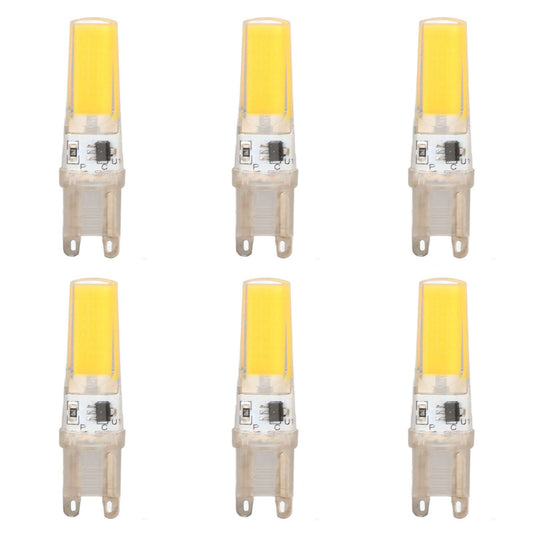 6pcs G9 LED Light Bulb COB Dimmable Professional G9 LED Bulb Replacement for Wall Lamps Table Lamps 220V Warm Light