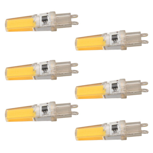 6pcs G9 LED Light Bulb COB Dimmable Professional G9 LED Bulb Replacement for Wall Lamps Table Lamps 220V Warm Light