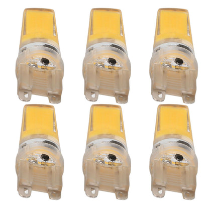 6pcs G9 LED Light Bulb COB Dimmable Professional G9 LED Bulb Replacement for Wall Lamps Table Lamps 220V Warm Light