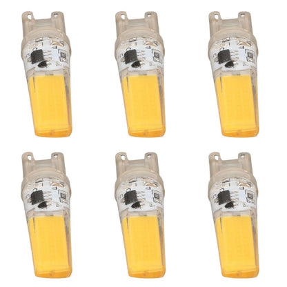 6pcs G9 LED Light Bulb COB Dimmable Professional G9 LED Bulb Replacement for Wall Lamps Table Lamps 220V Warm Light