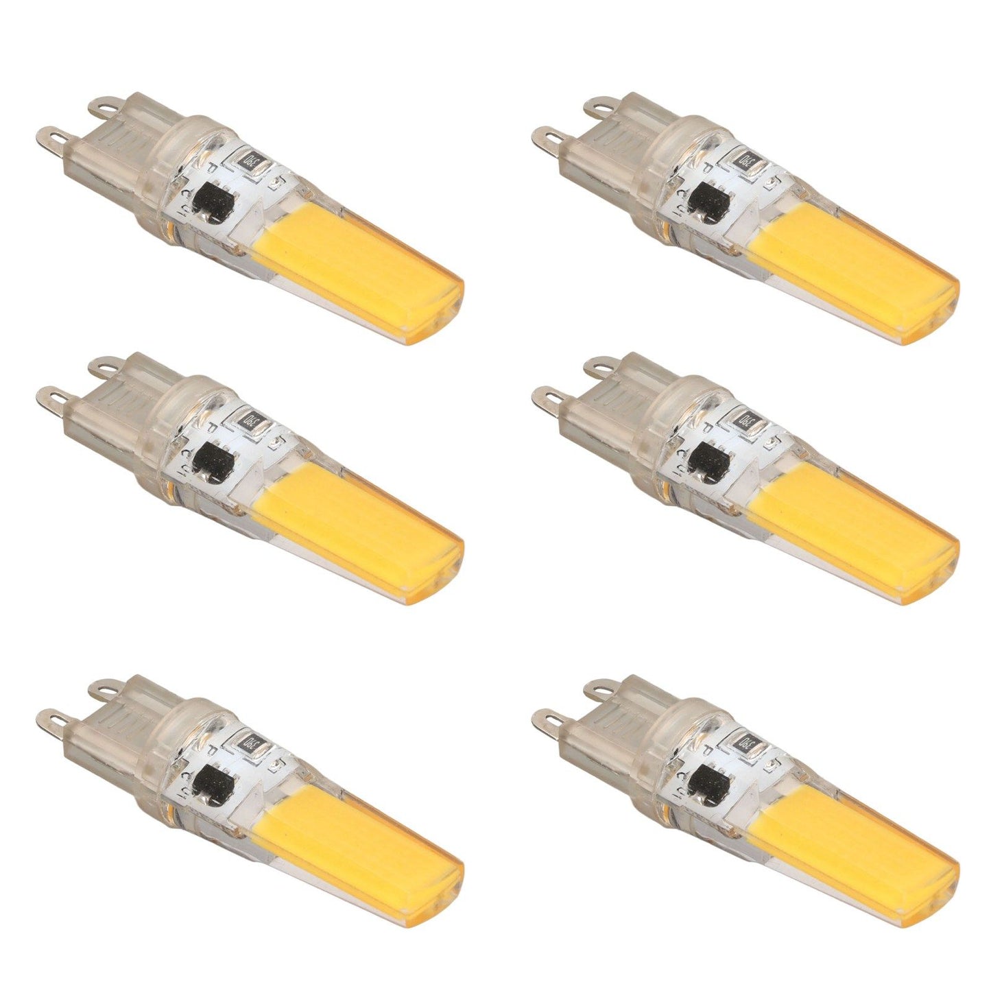 6pcs G9 LED Light Bulb COB Dimmable Professional G9 LED Bulb Replacement for Wall Lamps Table Lamps 220V Warm Light