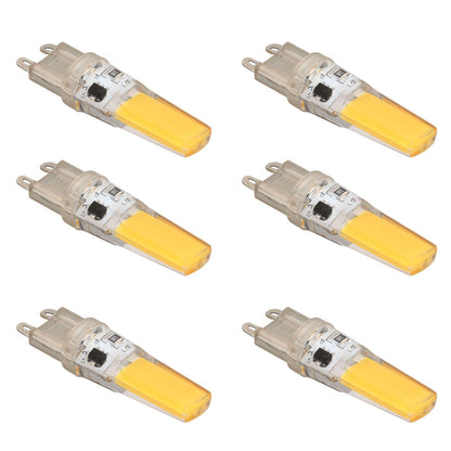 6pcs G9 LED Light Bulb COB Dimmable Professional G9 LED Bulb Replacement for Wall Lamps Table Lamps 220V Warm Light