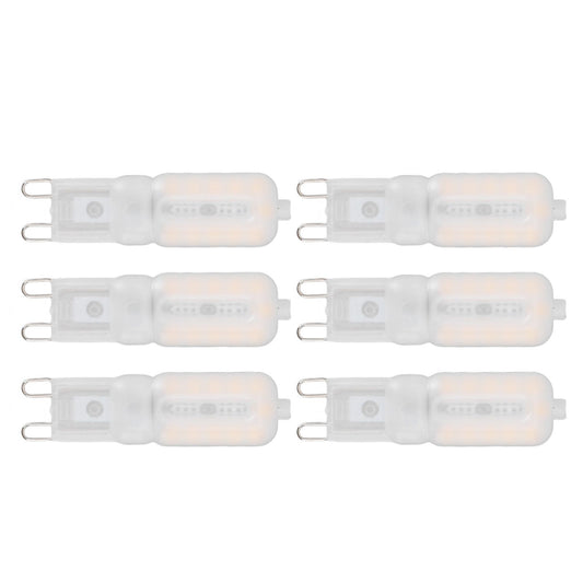 G9 Light Bulb Dimmable Eye Protection Energy Saving 5W 22 LED Small Bulbs for Ceiling Lamp Desk Lamp 6pcs Warm Light 220V