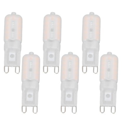 G9 Light Bulb Dimmable Eye Protection Energy Saving 5W 22 LED Small Bulbs for Ceiling Lamp Desk Lamp 6pcs Warm Light 220V