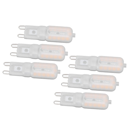 G9 Light Bulb Dimmable Eye Protection Energy Saving 5W 22 LED Small Bulbs for Ceiling Lamp Desk Lamp 6pcs Warm Light 220V