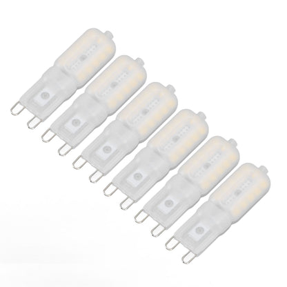 G9 Light Bulb Dimmable Eye Protection Energy Saving 5W 22 LED Small Bulbs for Ceiling Lamp Desk Lamp 6pcs Natural Light 220V