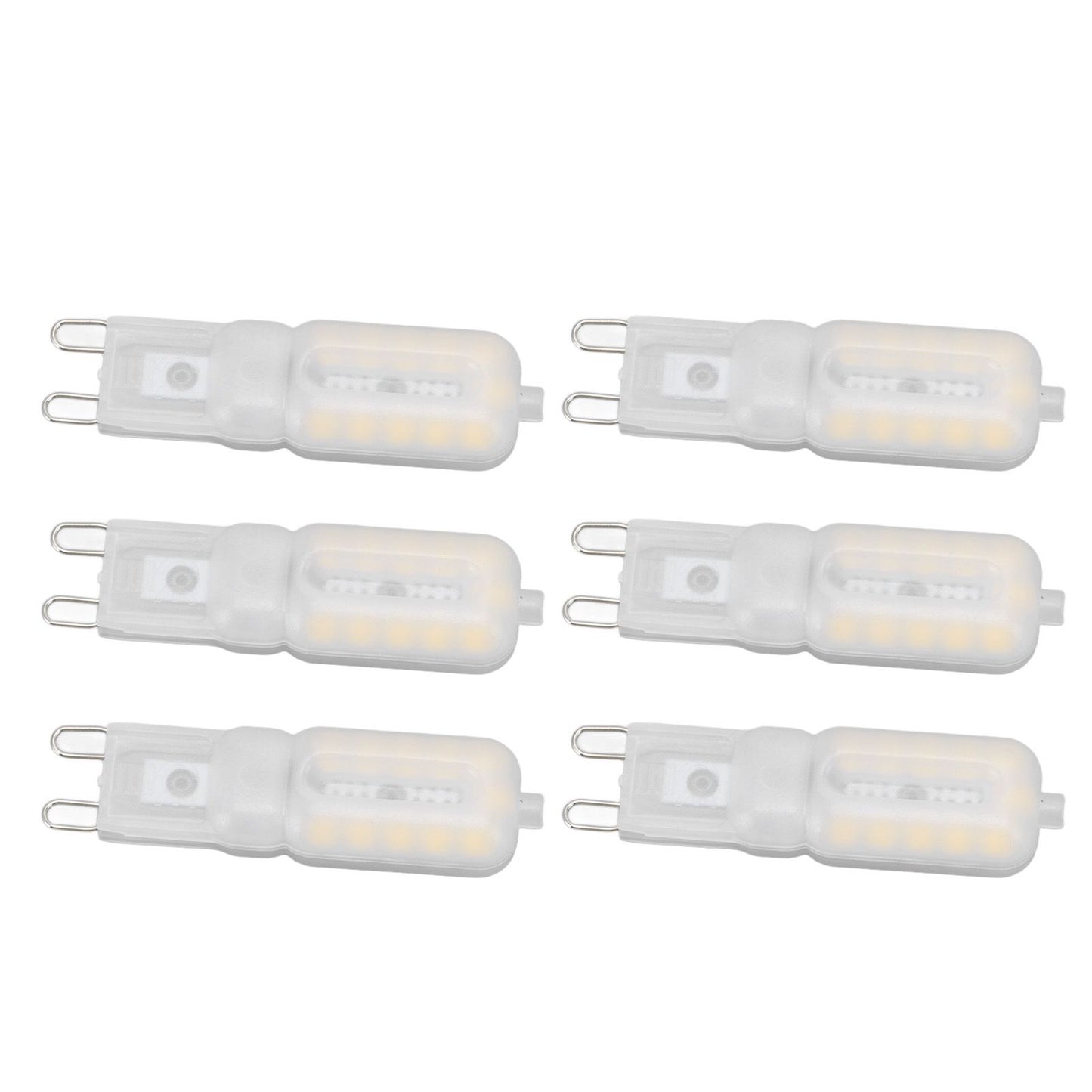 G9 Light Bulb Dimmable Eye Protection Energy Saving 5W 22 LED Small Bulbs for Ceiling Lamp Desk Lamp 6pcs Natural Light 220V