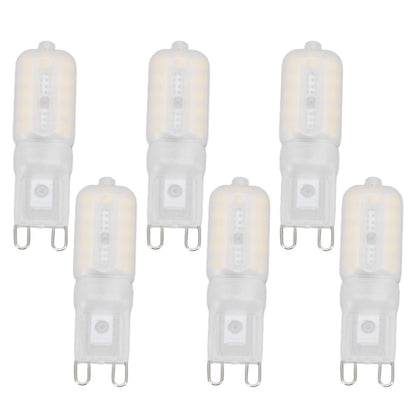 G9 Light Bulb Dimmable Eye Protection Energy Saving 5W 22 LED Small Bulbs for Ceiling Lamp Desk Lamp 6pcs Natural Light 220V