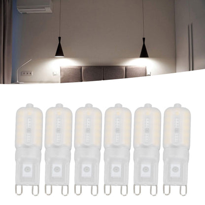 G9 Light Bulb Dimmable Eye Protection Energy Saving 5W 22 LED Small Bulbs for Ceiling Lamp Desk Lamp 6pcs Natural Light 220V