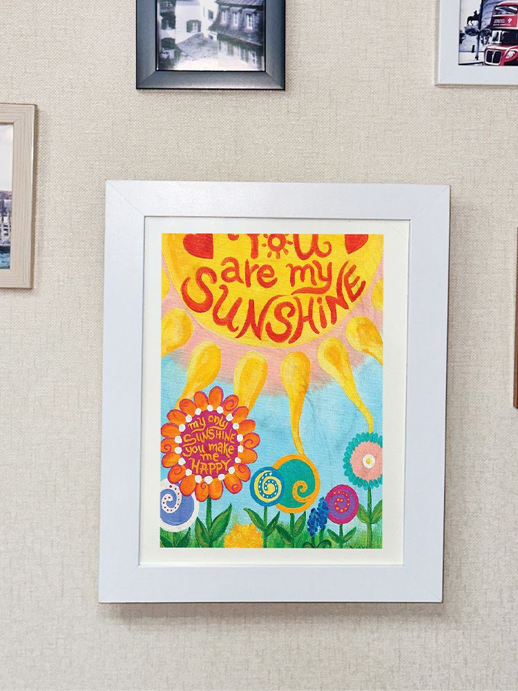 Children's Art Wooden Frame Photo Frame Decorative Photo Frame Kids Art Frames