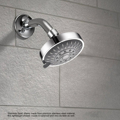 Shower Head 5 Mode Adjustable Stainless Steel G1/2 Bath Nozzle for Bathroom Toilet