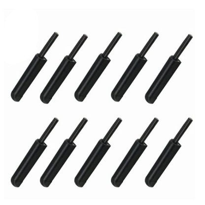 10 Pcs Cabinet Door Rebounder Handleless Black Aluminum Alloy Rebounding Magnetic Latch