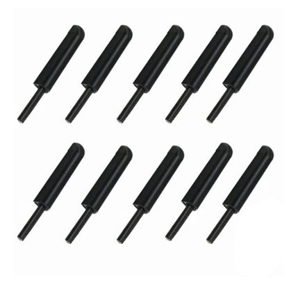 10 Pcs Cabinet Door Rebounder Handleless Black Aluminum Alloy Rebounding Magnetic Latch