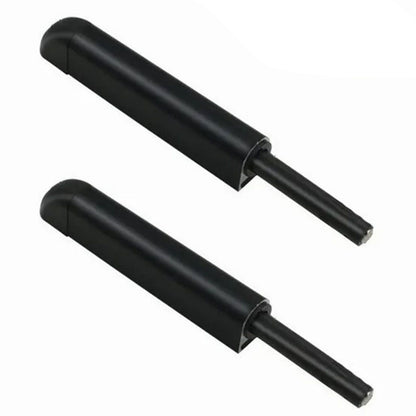 10 Pcs Cabinet Door Rebounder Handleless Black Aluminum Alloy Rebounding Magnetic Latch