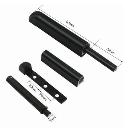 10 Pcs Cabinet Door Rebounder Handleless Black Aluminum Alloy Rebounding Magnetic Latch