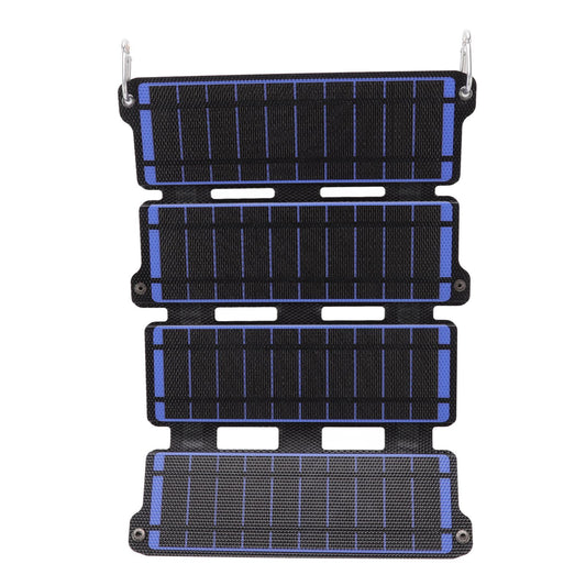 Solar Panel Folding Monocrystalline Silicon 2 USB Output Flexible ETFE Solar Panel 14W 5V Blue