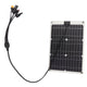 Solar Battery Panel 50W 4 Connectors Monocrystalline Silicon High Efficiency Portable Solar Charger Panel 18V Output