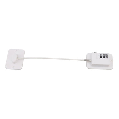 Window Cable Lock Password Unlocking Stable Childproofing Refrigerator Lock with Mounting Screws
