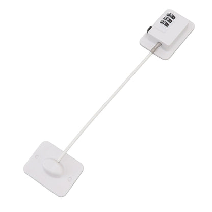 Window Cable Lock Password Unlocking Stable Childproofing Refrigerator Lock with Mounting Screws