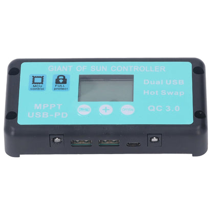 12V 24V MPPT Solar Charge Controller Professional USB PD QC3.0 Solar Panel Regulator with LCD Display for Battey 40A