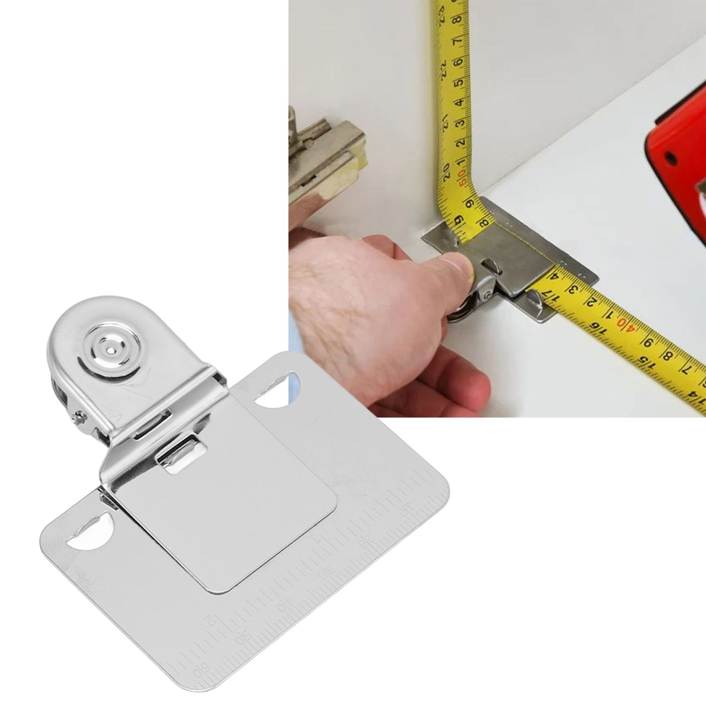 Measuring Tape Clip Stainless Steel Woodworking Convenient Measure Precise Locate Tool for Measurement Tools