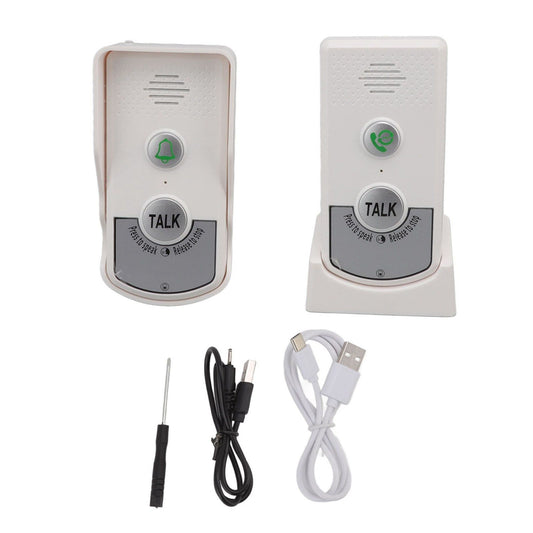 Voice Intercom Doorbell 3280.8ft Wireless Distance USB Charging Wireless Call Doorbell for Household
