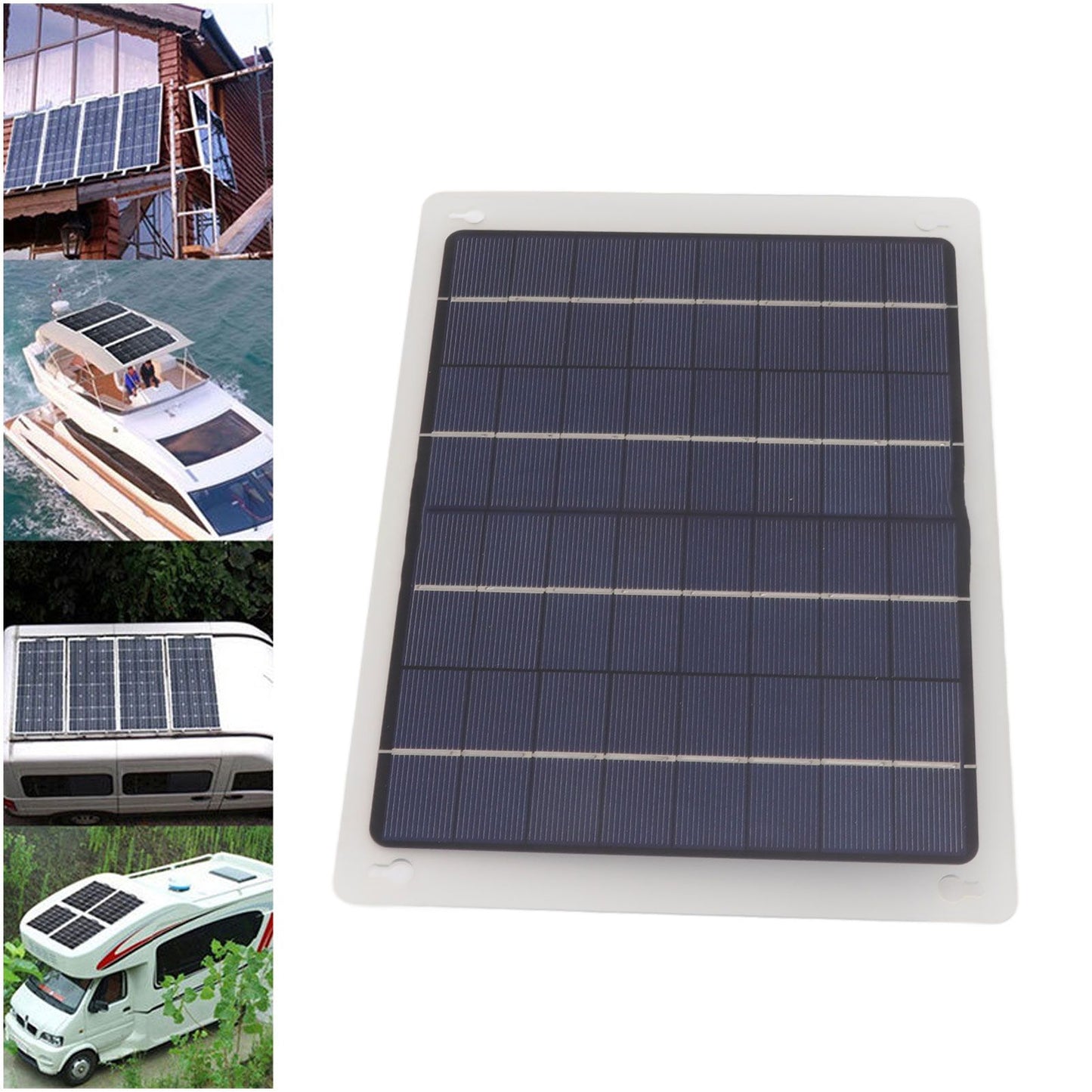 10W Solar Panel Charger Monocrystalline 18V 50A Dual USB with MPPT Controller Solar Panel Kit for Outdoor Car