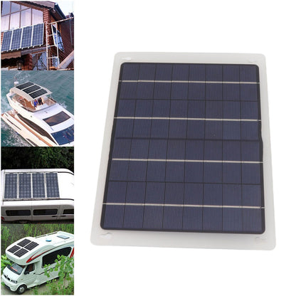 10W Solar Panel Charger Monocrystalline 18V 50A Dual USB with MPPT Controller Solar Panel Kit for Outdoor Car